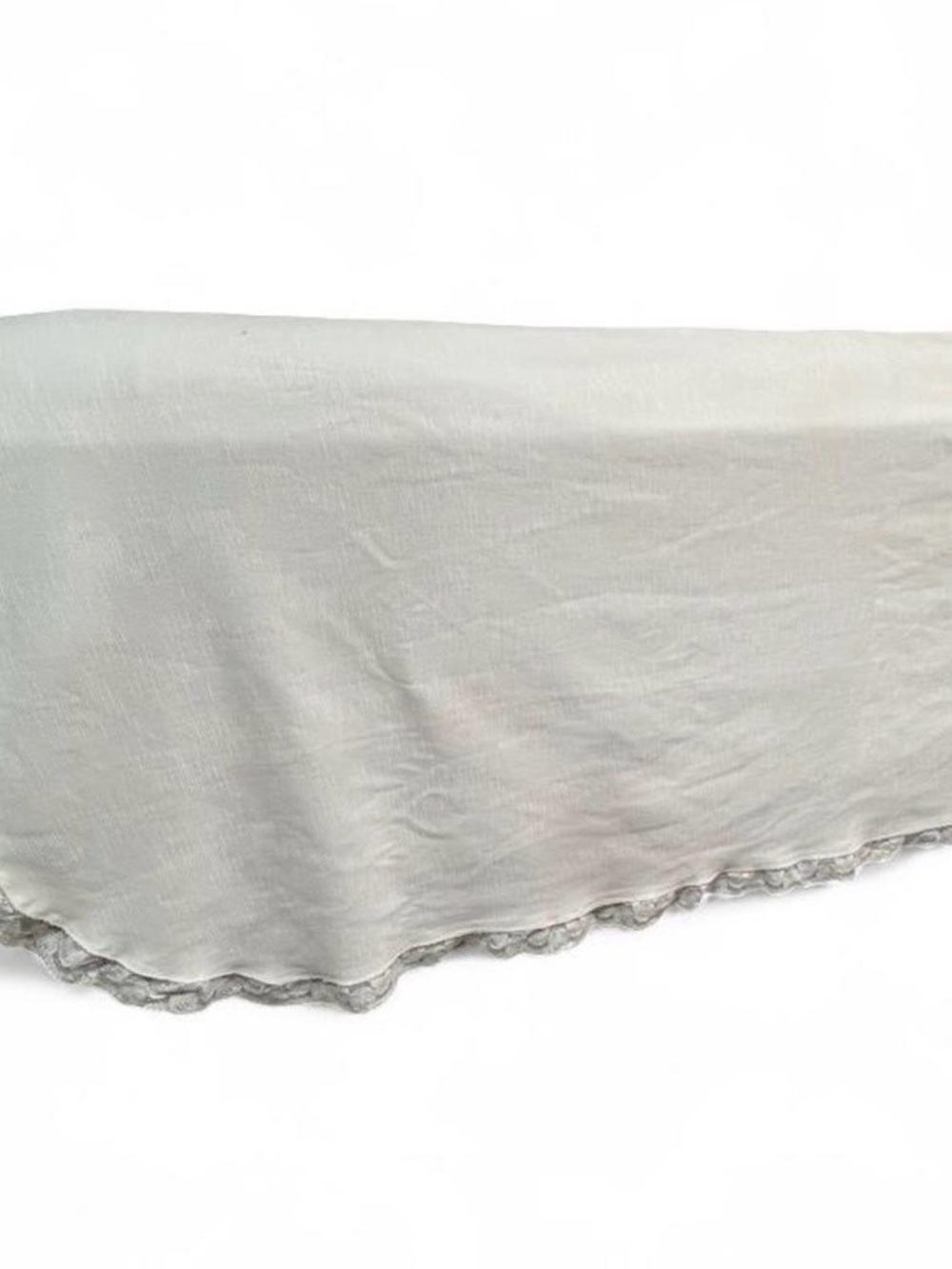 Vintage Twin Lace Trim Bedspread